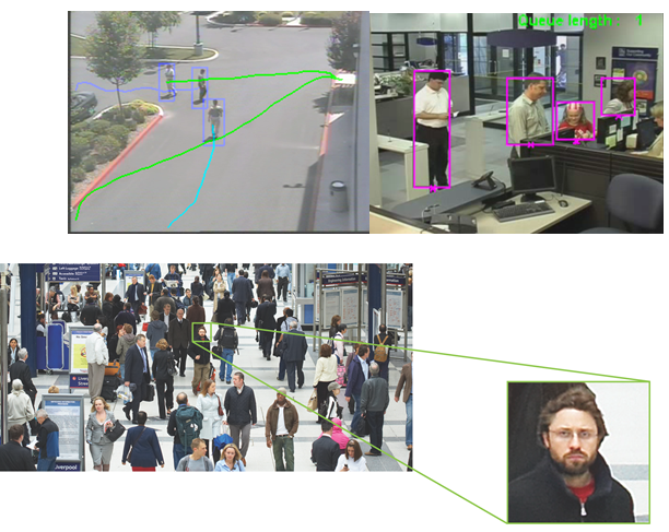 Example of video analytic using meta data and Mega pixel technology