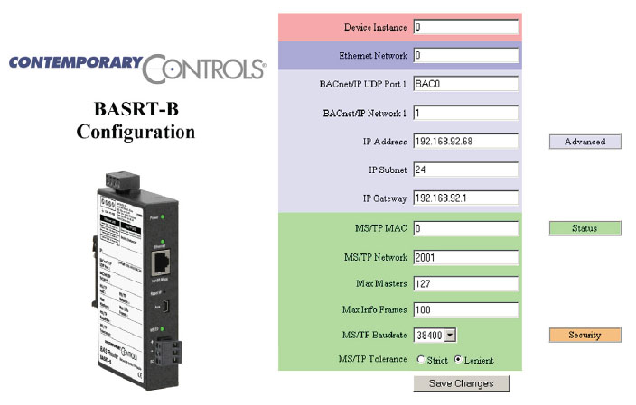 Configuring the BASrouter