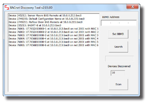 BACnet Discovery Tool