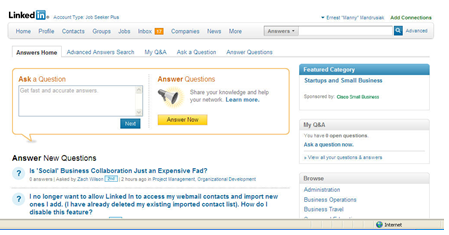 Learning to use LinkedIn to answer the questions that you might have.