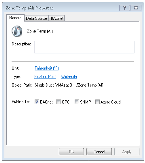 Zone Temp Properties