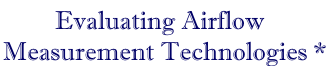 Evaluating Airflow Measurement Technologies