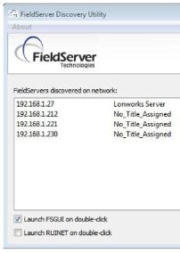 FieldServer Toolbox User Interface